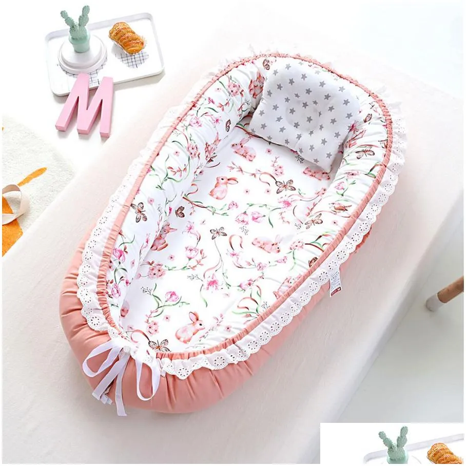 Baby Cribs Travel Portable Baby Nest Playpen Bed Cradle born Crib Fence Bed for Kids Baby Bassinet 230705