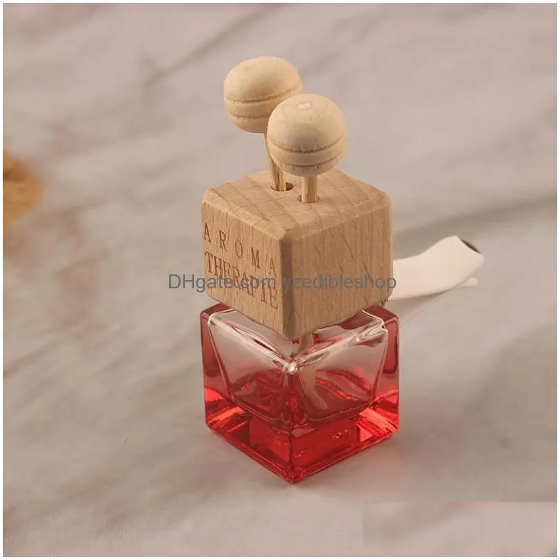 stock wood stick essential oils diffusers air conditioner vent clips car perfume bottle clip automobile air freshener glass bottles cars decoration