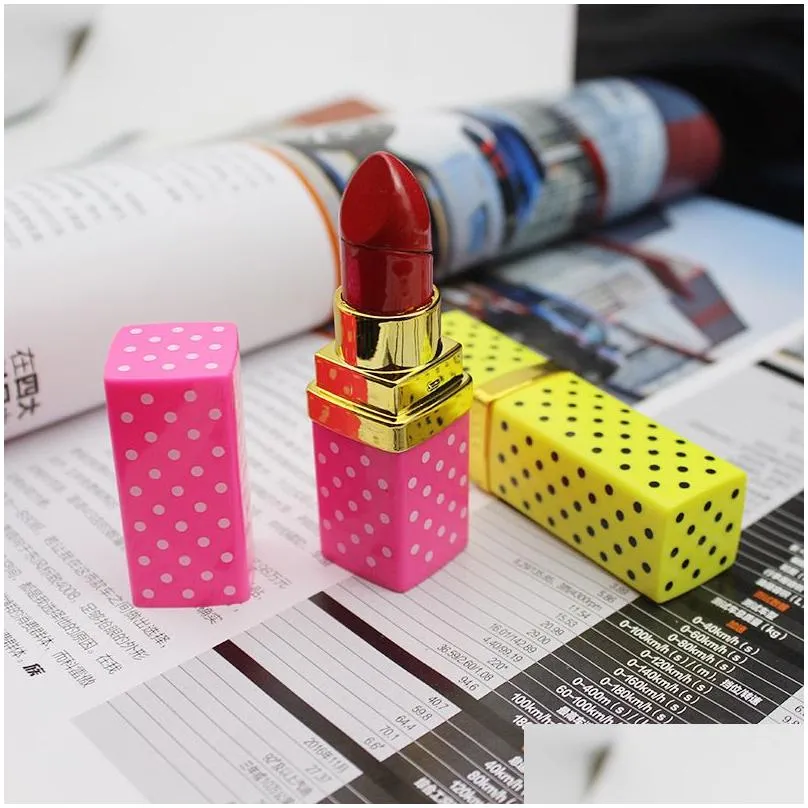 Lighters Lighter Lipstick Shaped Butane Cigarette Inflatable No Gas Flame Lady Lighters 5 Color For Smoking Pipes Kitchen Tool Drop De Dhela