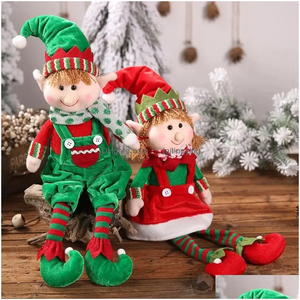 dolls big size christmas plush leg elf doll ornaments boys and girls toy year home decorations tree 231124