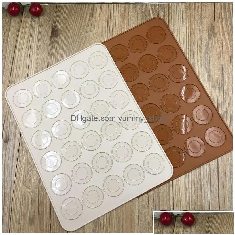 Baking Dishes Pans 30/48 Holes Sile Pads Oven  Nonstick Mat Pan Pastry Cake Pad Bake Tools Vt0227 Drop Delivery Home Garden Ki