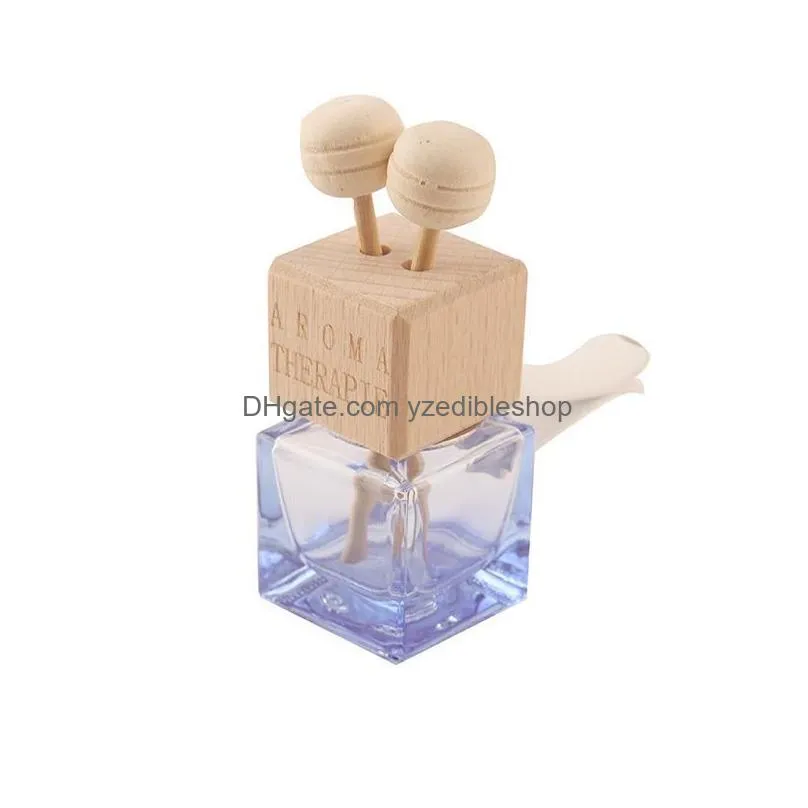 stock wood stick essential oils diffusers air conditioner vent clips car perfume bottle clip automobile air freshener glass bottles cars decoration