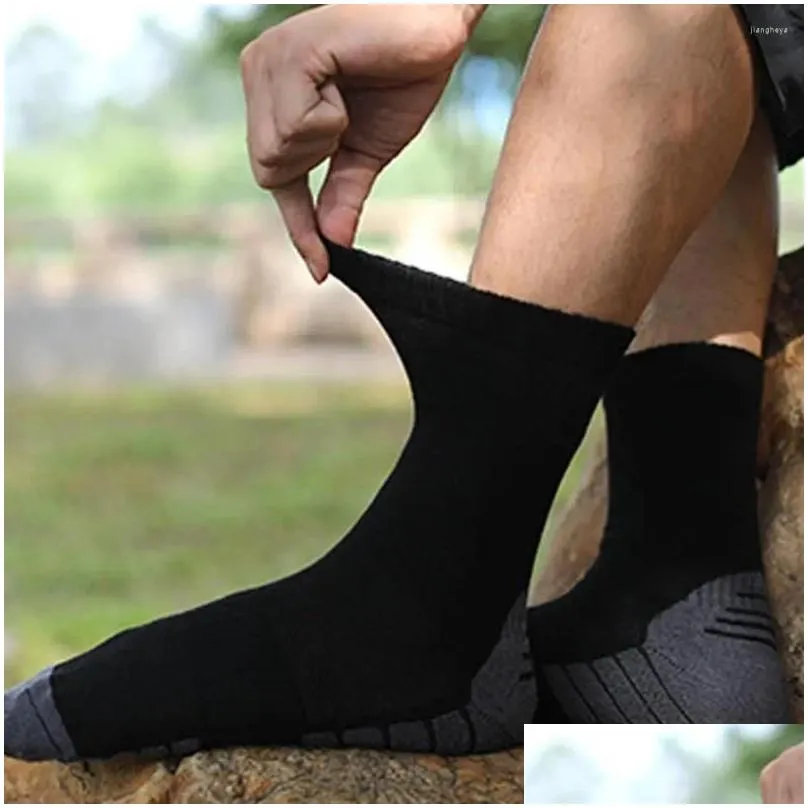 Sports Socks Men Soft Wool Breathable Thermal Hiking Moisture-wicking Non-Slip Winter Warm Camping Hunting Outdoor Ski Sock