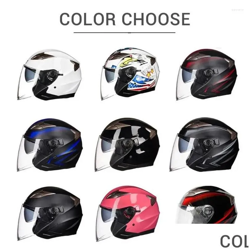 Motorcycle Helmets Retro Helmet Four Seasons Breathable Open Face Vintage German Moto Capacete De