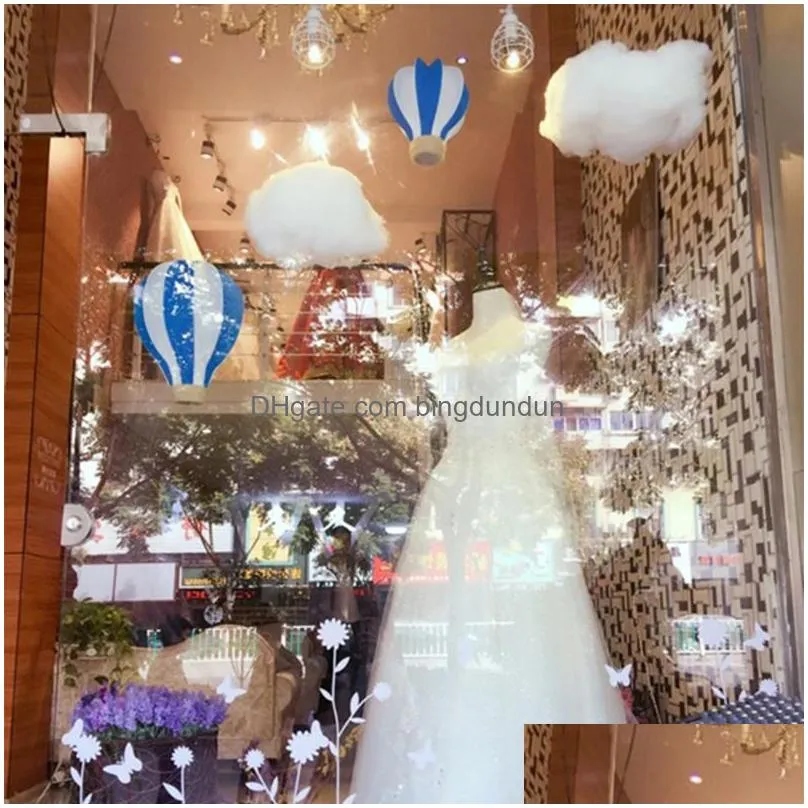 Party Decoration Party Decoration Artificial White Cloud Cotton Props Wedding Shop Birthday Pography Living Room Diy Hanging Drop Deli Dharx