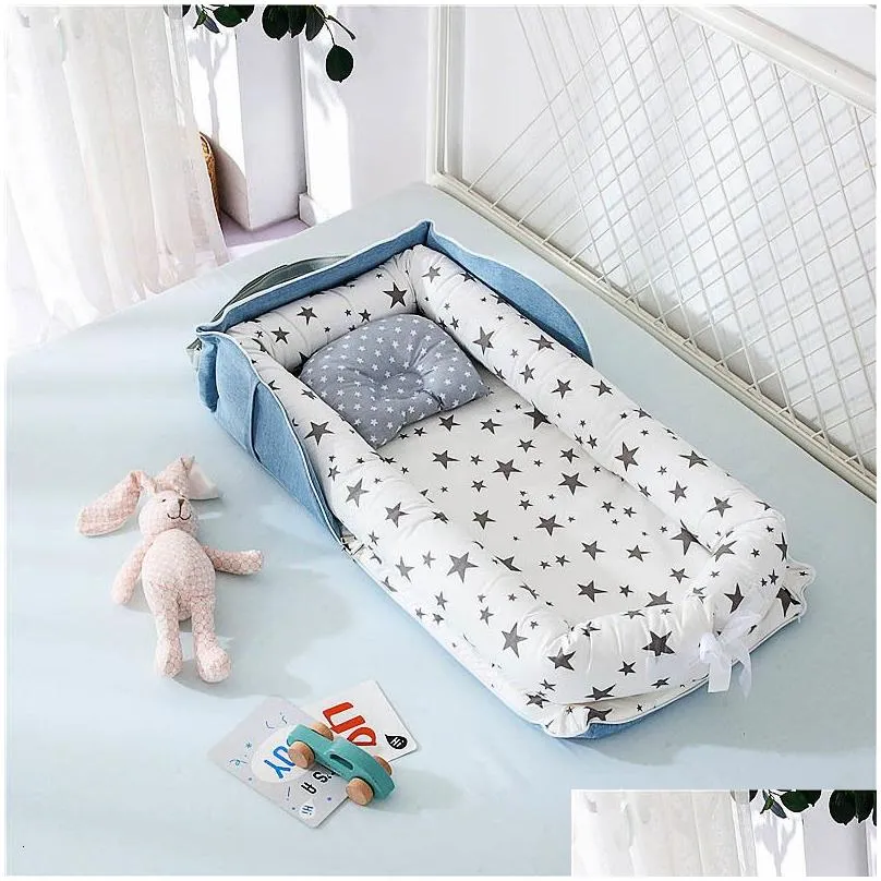 Baby Cribs Travel Portable Baby Nest Playpen Bed Cradle born Crib Fence Bed for Kids Baby Bassinet 230705