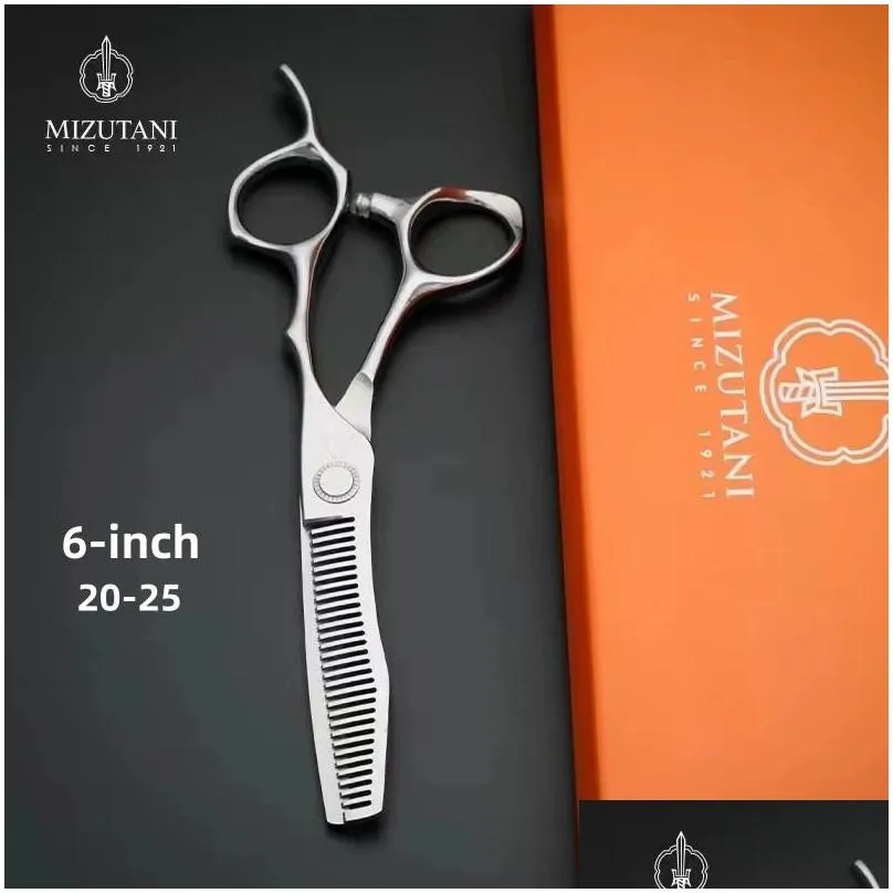 Scissors & Shears Scissors Shears Mizutani Barber Professional Hairdressing 60 Inch 440C Material High End Salon Hair Cutting 231102 D Dhf0A