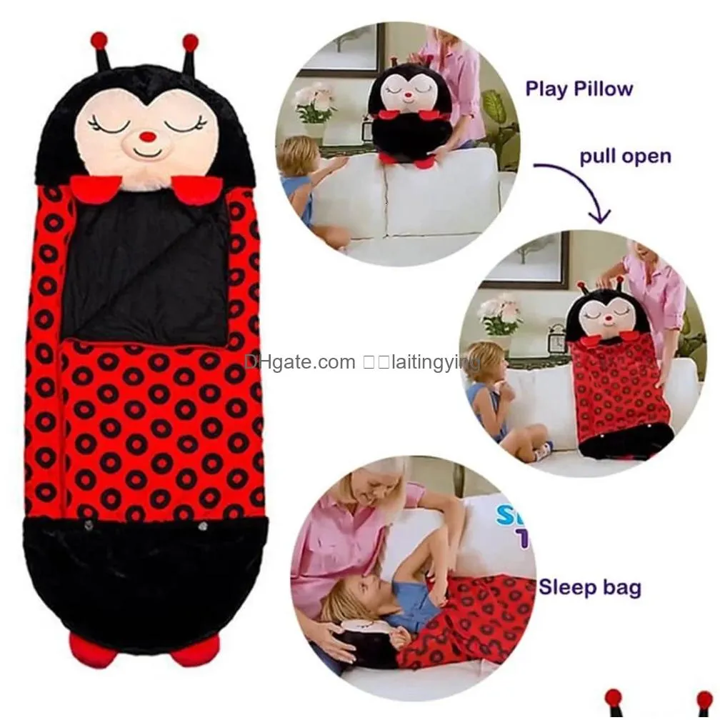 sleeping bags childrens cartoon sleeping bag kids animal soft lazy sleepsacks baby plush doll pillow sleep sack for boys girls birthday gift