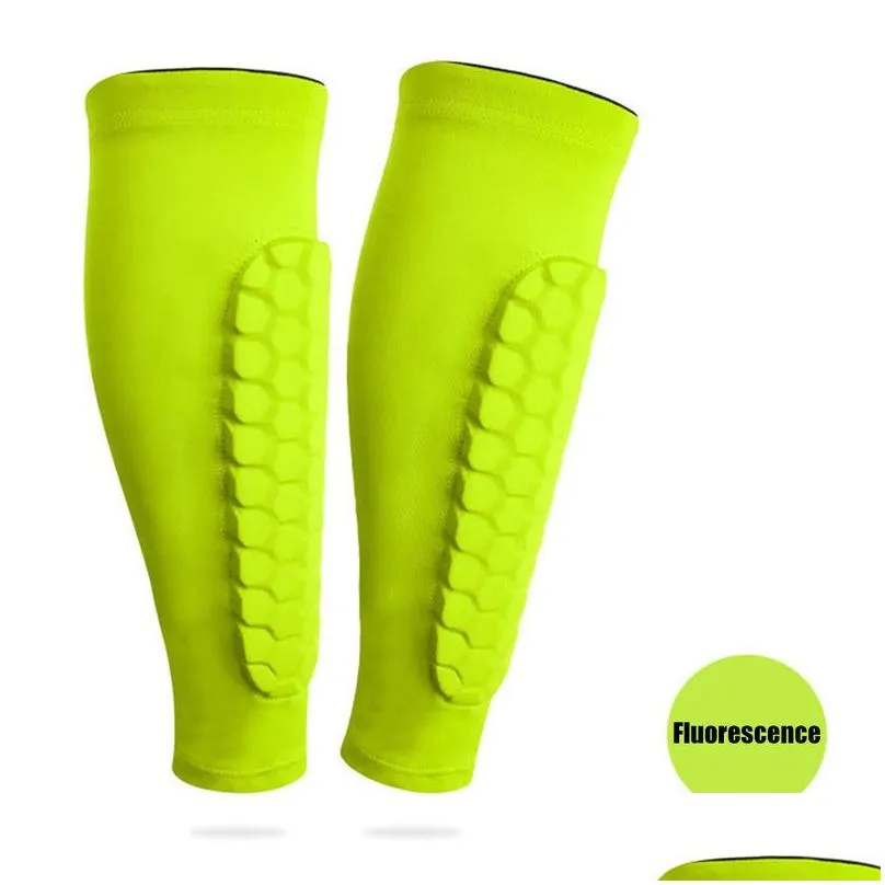 1PC Honeycomb Shields Soccer Guard Football Legging Shin Pads Leg Sleeves Adult Support Protective Gear Canilleras 2206166657418