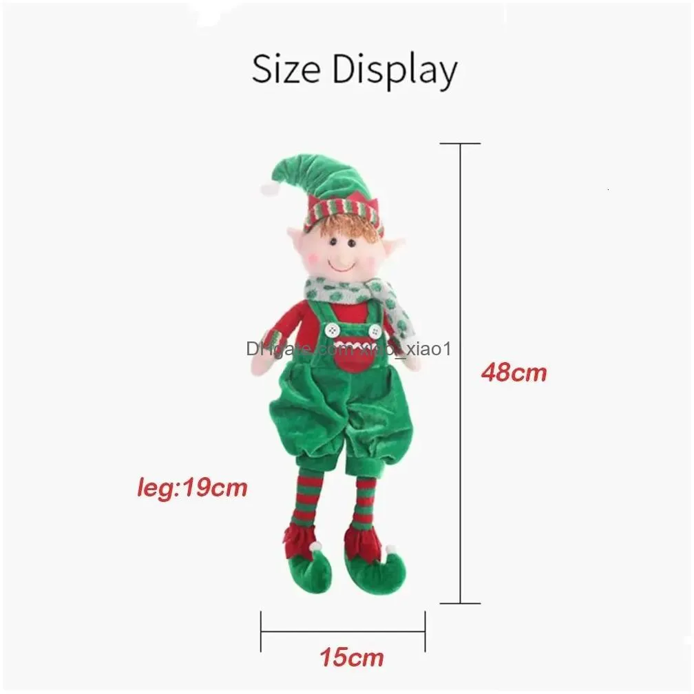 Other Home Decor Dolls Big Size Christmas Plush Leg Elf Doll Ornaments Boys And Girls Toy Year Decorations Tree 231124 Drop Delivery Dhl9H