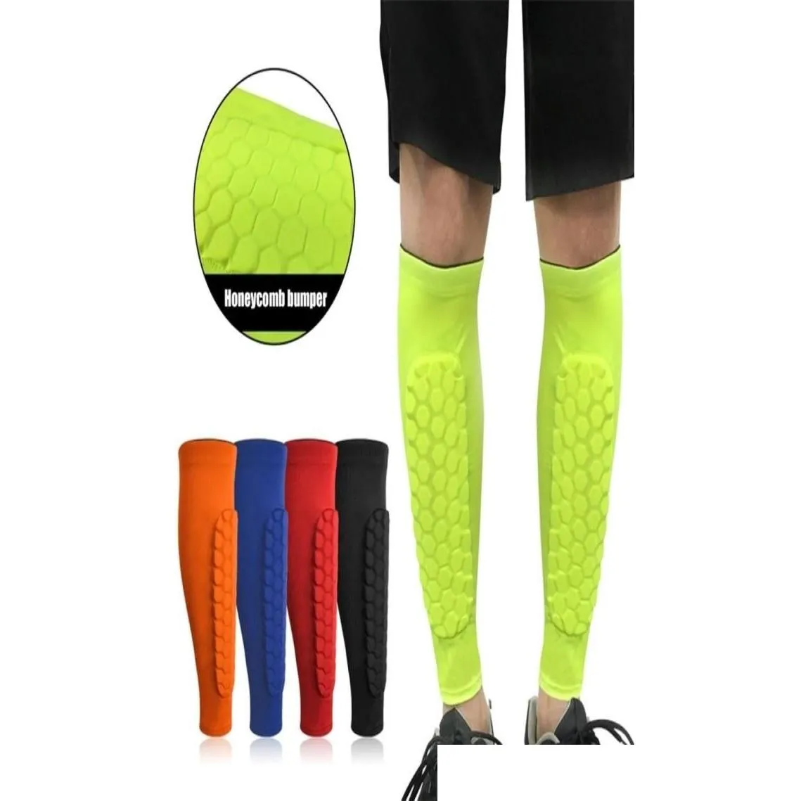 1PC Honeycomb Shields Soccer Guard Football Legging Shin Pads Leg Sleeves Adult Support Protective Gear Canilleras 2206166657418