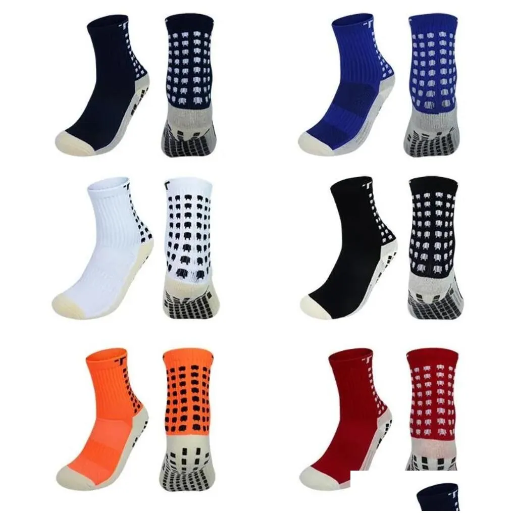 mix order sales football socks non-slip football Trusox men`s soccer socks quality cotton Calcetines with Trusox