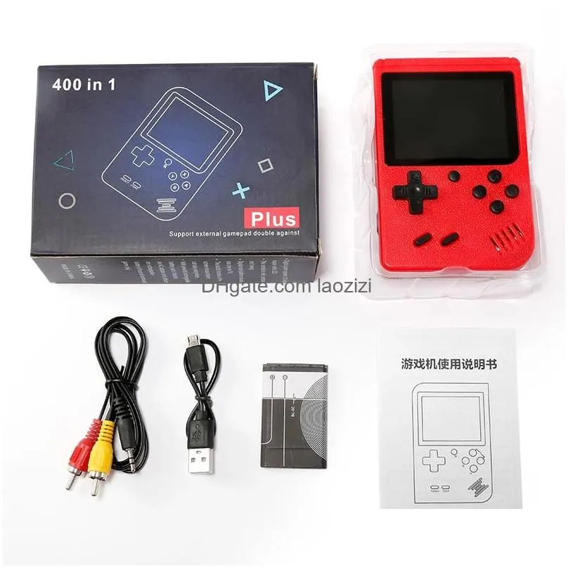 mini handheld game console player retro portable video store 400 in 1 8 bit 3.0 inch colorful lcd cradle design