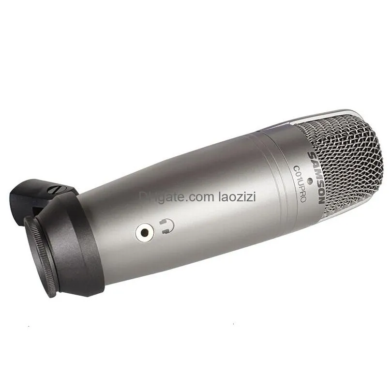 microphones samson c01u pro usb studio condenser microphone with realtime monitoring large diaphragm condenser microphone for broadcasting