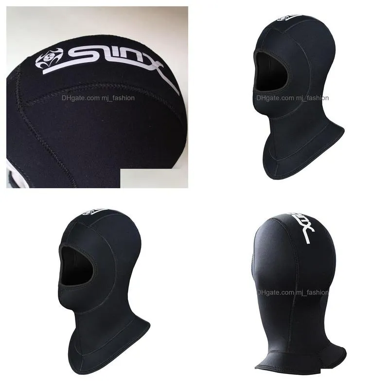 Swimming Caps Caps Wholesale Genuine Slinx Brand 5Mm Thickened Neoprene Scuba Dive Hood Hat Keep Warm Cold Proof Winter Swim Wetsuit W Dhy9R