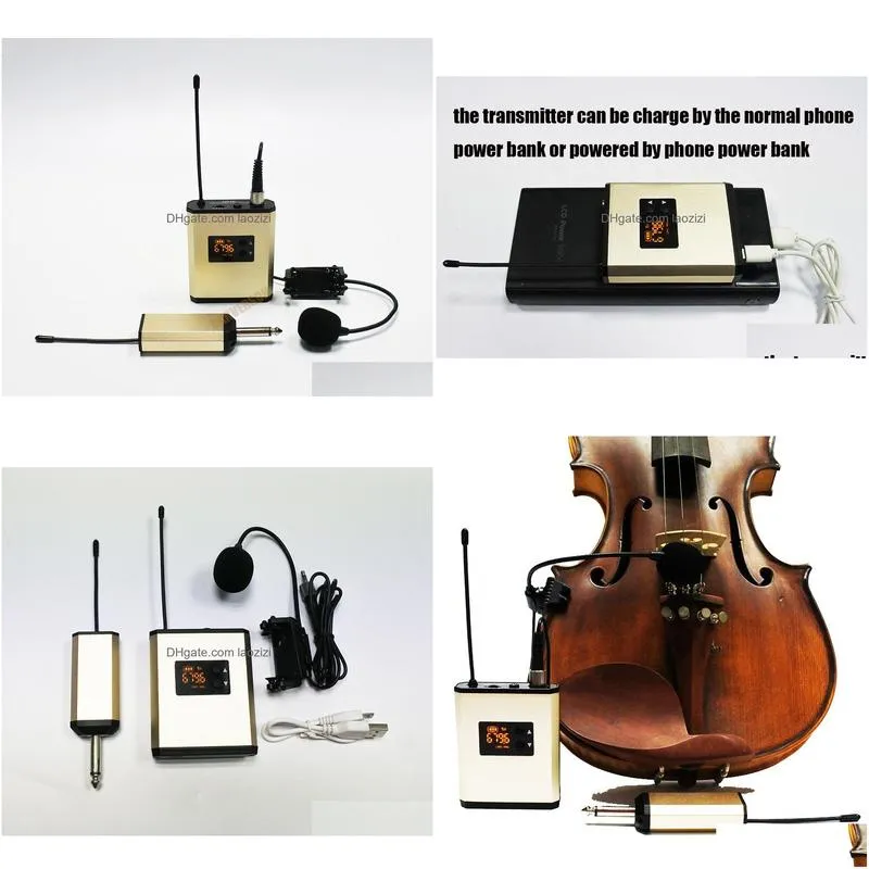 microphones 44 acoustic violin fiddle clip on wireless microphone recharge instrument cordless mic wireless system 221104