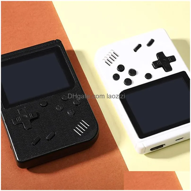 handheld game players 400-in-1 games mini portable retro video game console support tv-out avcable 8 bit fc games