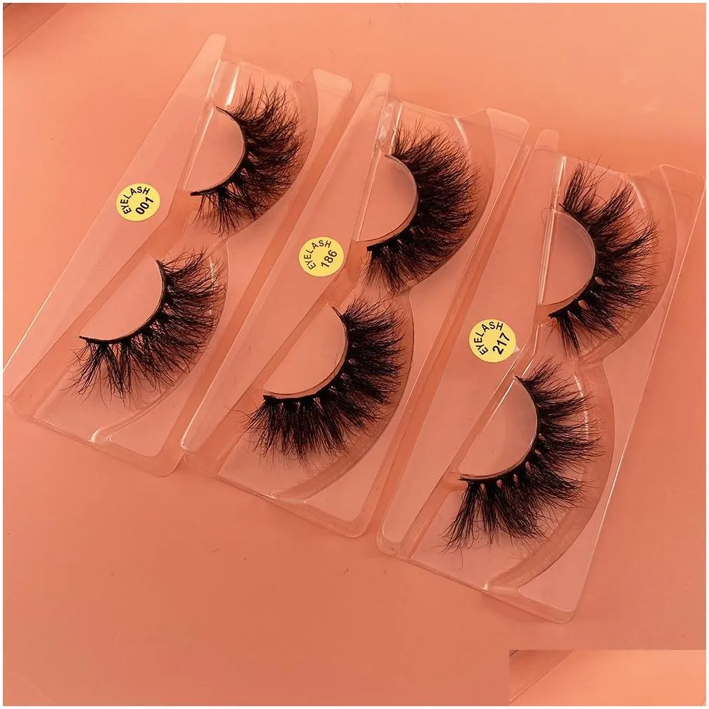 Makeup Tools Wholesale 203050Pairs No Box 3DMink Eyelashes Fluffy Dramatic Soft Lashes Handmade Thick Long Cruelty Free Eyelash Makeup Bulk