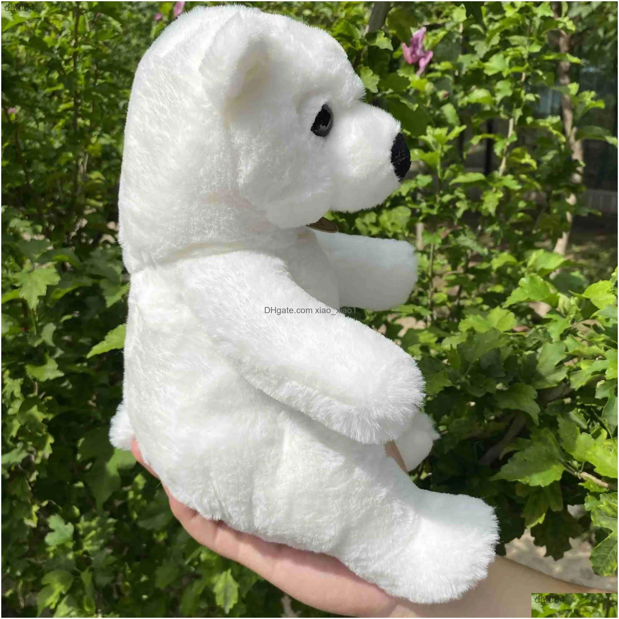 Other Home Decor Dolls 30Cm Cute White Bear Doll Plush Toy Hug Children Birthday Gift Pillow Teddy Living Room Bedroom L230522 Drop Dhsqu