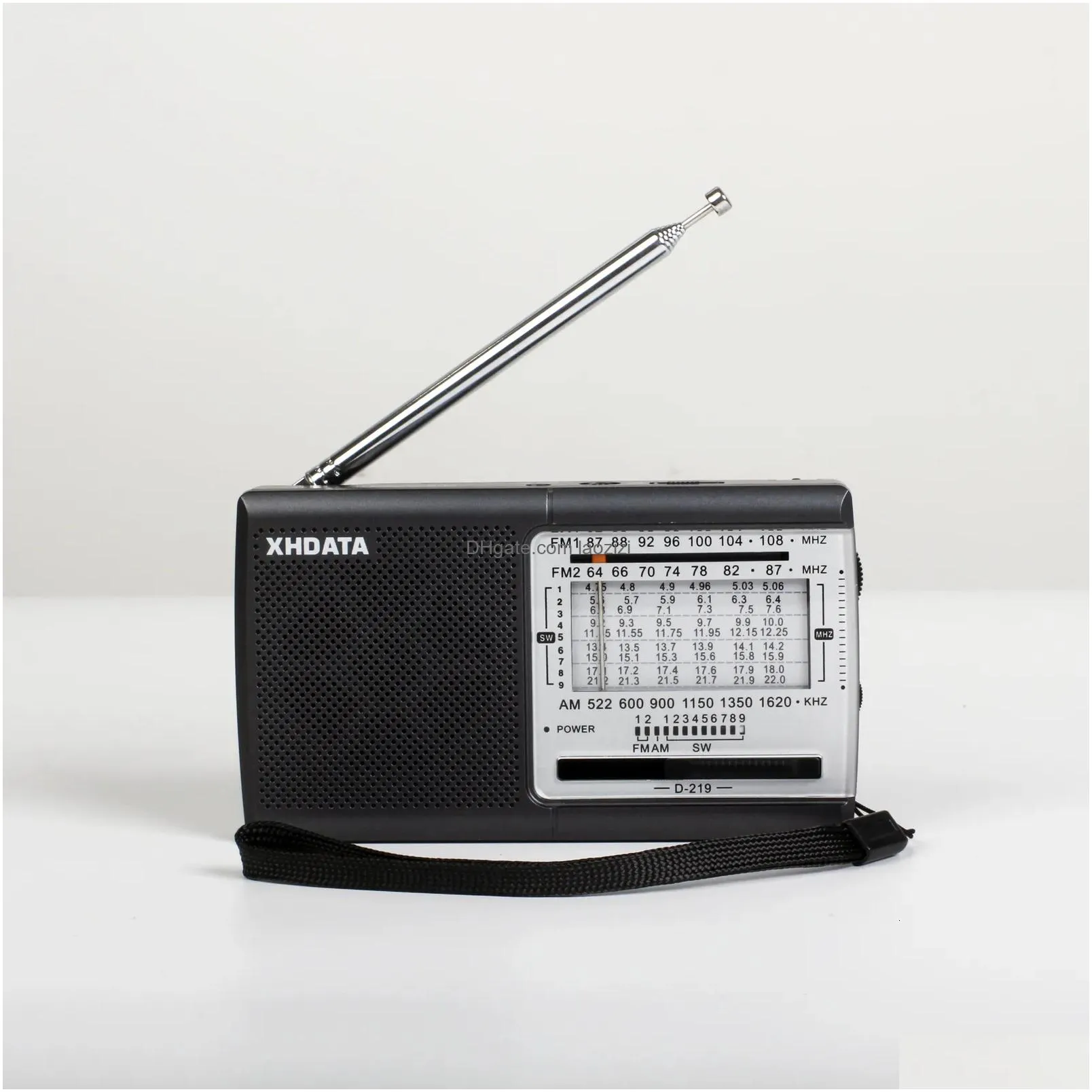 radio xhdata d219 fm portable am sw 19 11 bands receiver high sensitivity shortwave pocket ser earphones jack 230719