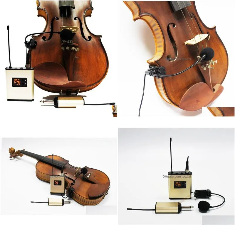 microphones 44 acoustic violin fiddle clip on wireless microphone recharge instrument cordless mic wireless system 221104