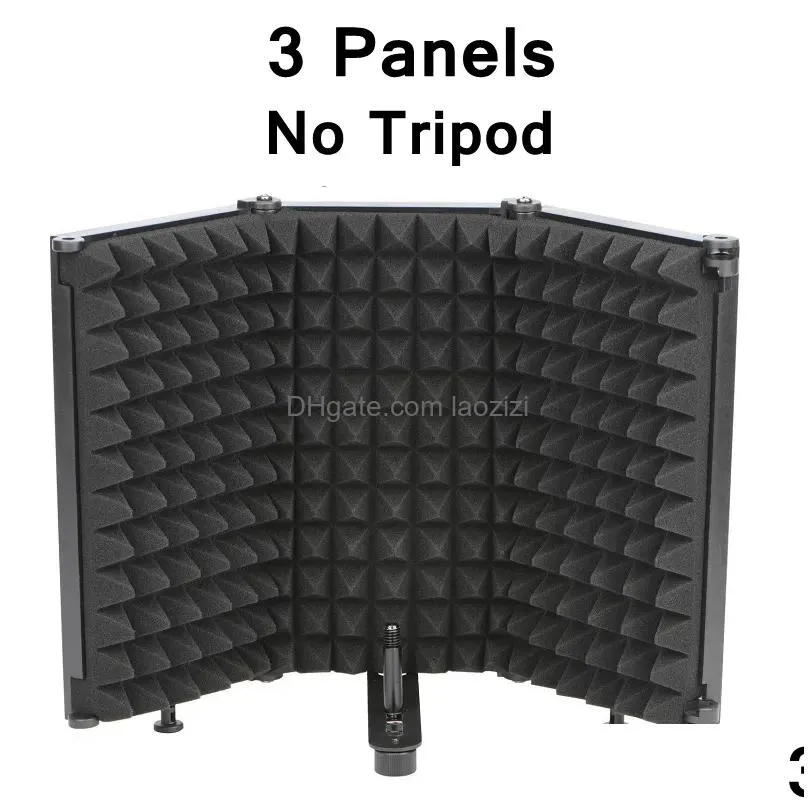 microphones condenser microphone  filter isolation shield with stand studio microphone foldable sound shield acoustic foam panels for a6v