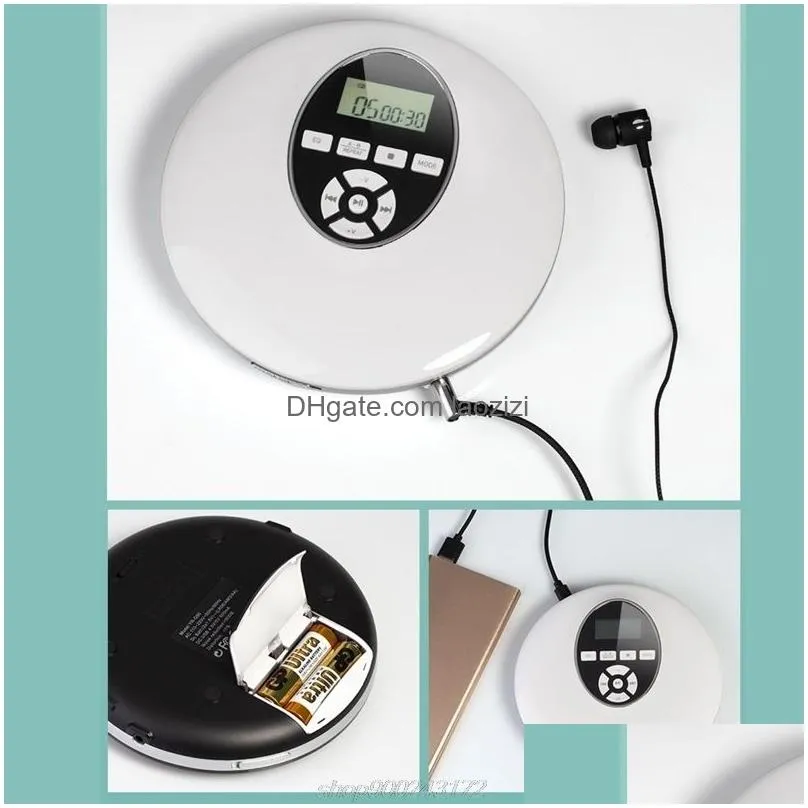 cd player round style portable headphone hifi music reproductor walkman discman shockproof lecteur m23 21 dropship 230829
