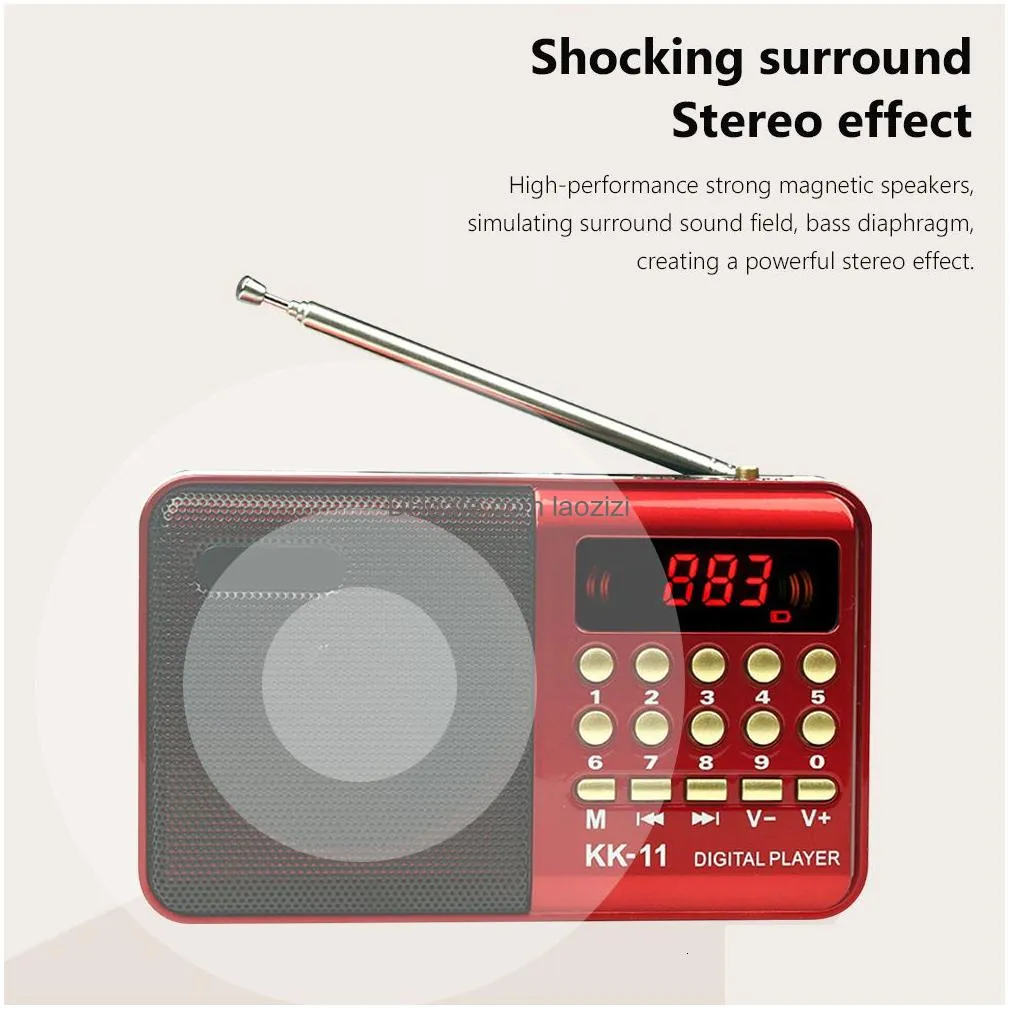 radio portable pocket size usb powered mini multifunctionl fm for elder digital mp3 player ser 230801