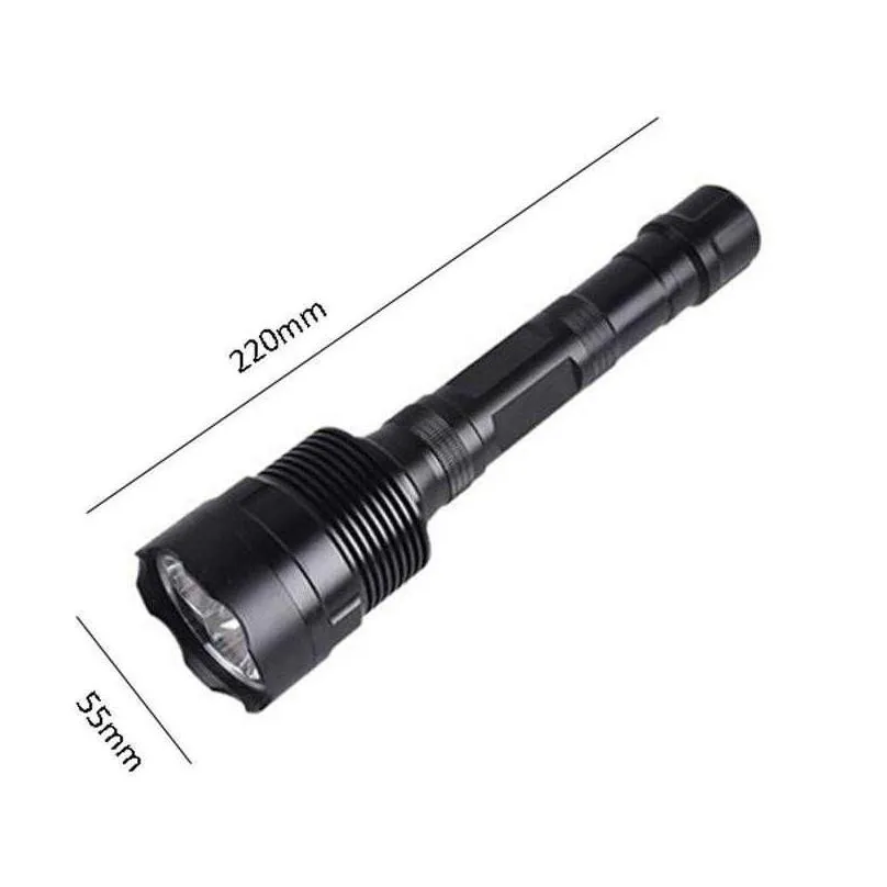 Topcom Powerful 18w 365nm 395nm LED UV Flashlight 3 LED Ultraviolet Lantern Hard Light UV Torch With Black Filter Catch Scorpion