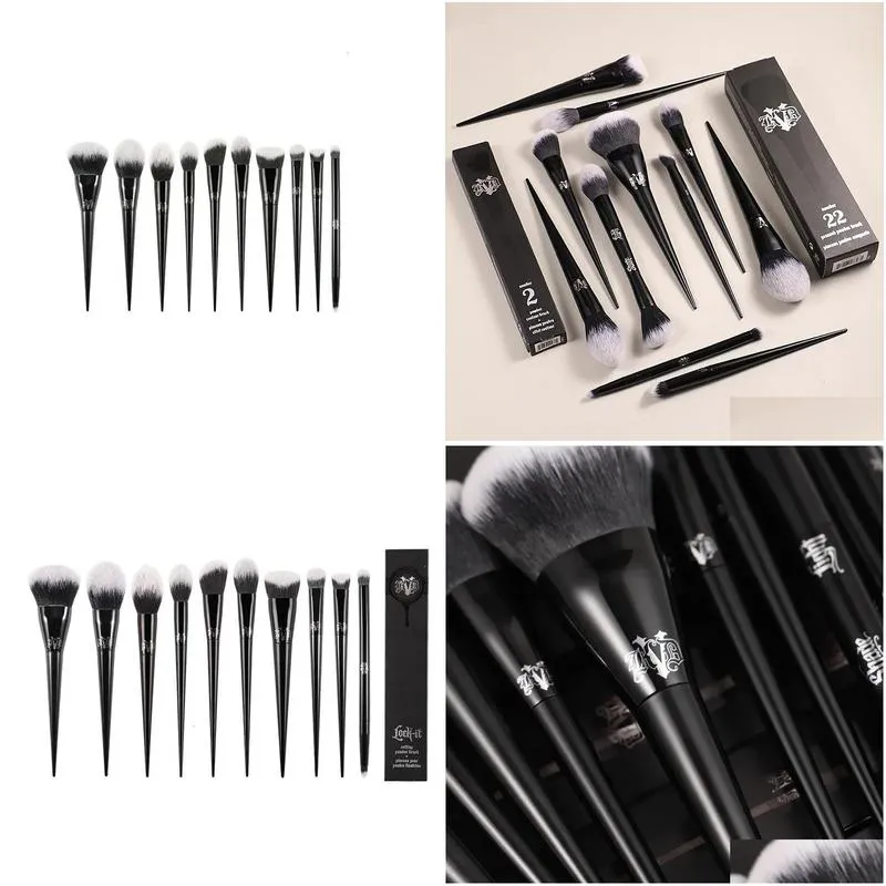 Makeup Tools KVD Makeup Brushes Series Blusher Powder Foundation Concealer Eye Shadow Blending Cosmetic Beauty Make Up Brush Tool Maquiagem