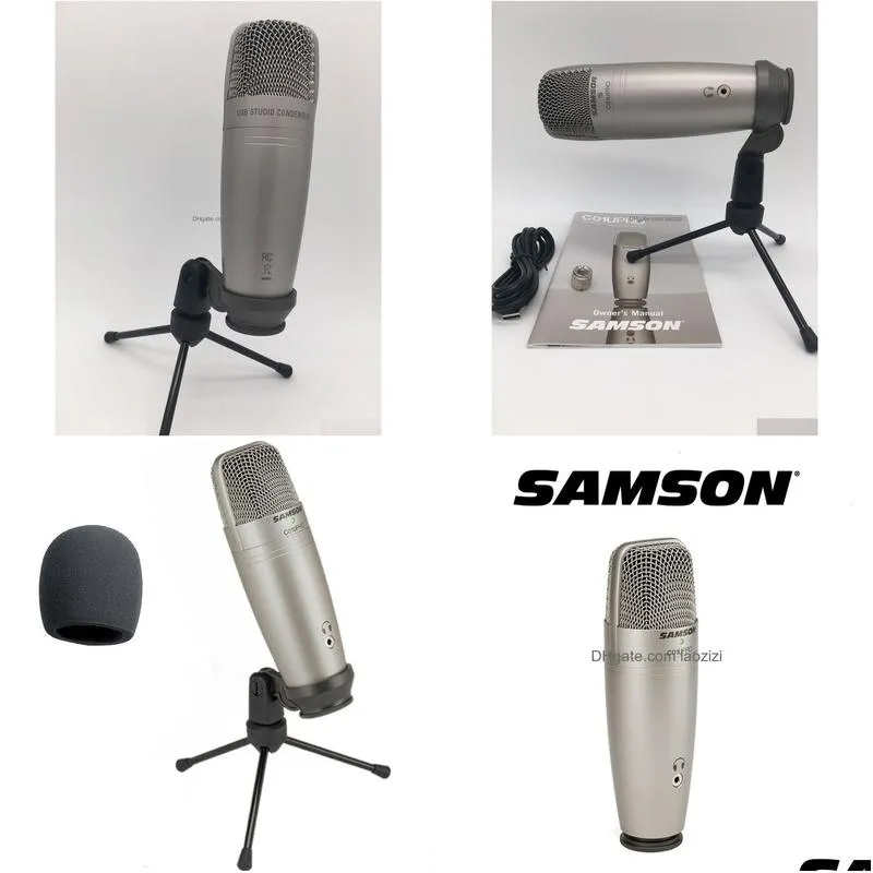 microphones samson c01u pro usb studio condenser microphone with realtime monitoring large diaphragm condenser microphone for broadcasting