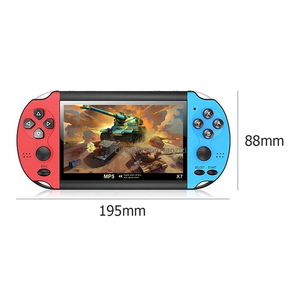 4.3 gba handheld game console x7 video player 300 retro lcd display controller for adults children