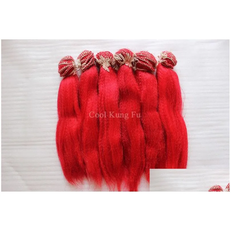 10pcs Red Nylon fiber spear tassel kung fu0123456784088119