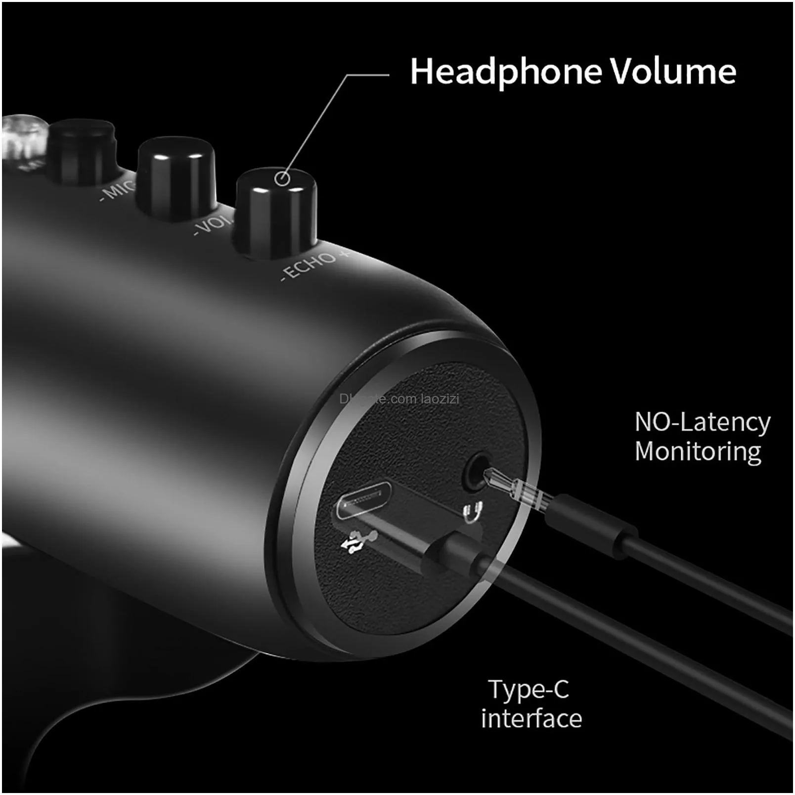 microphones usb microphone professional condenser mic for pc computer laptop recording studio singing game streaming mikrofon live broadcast