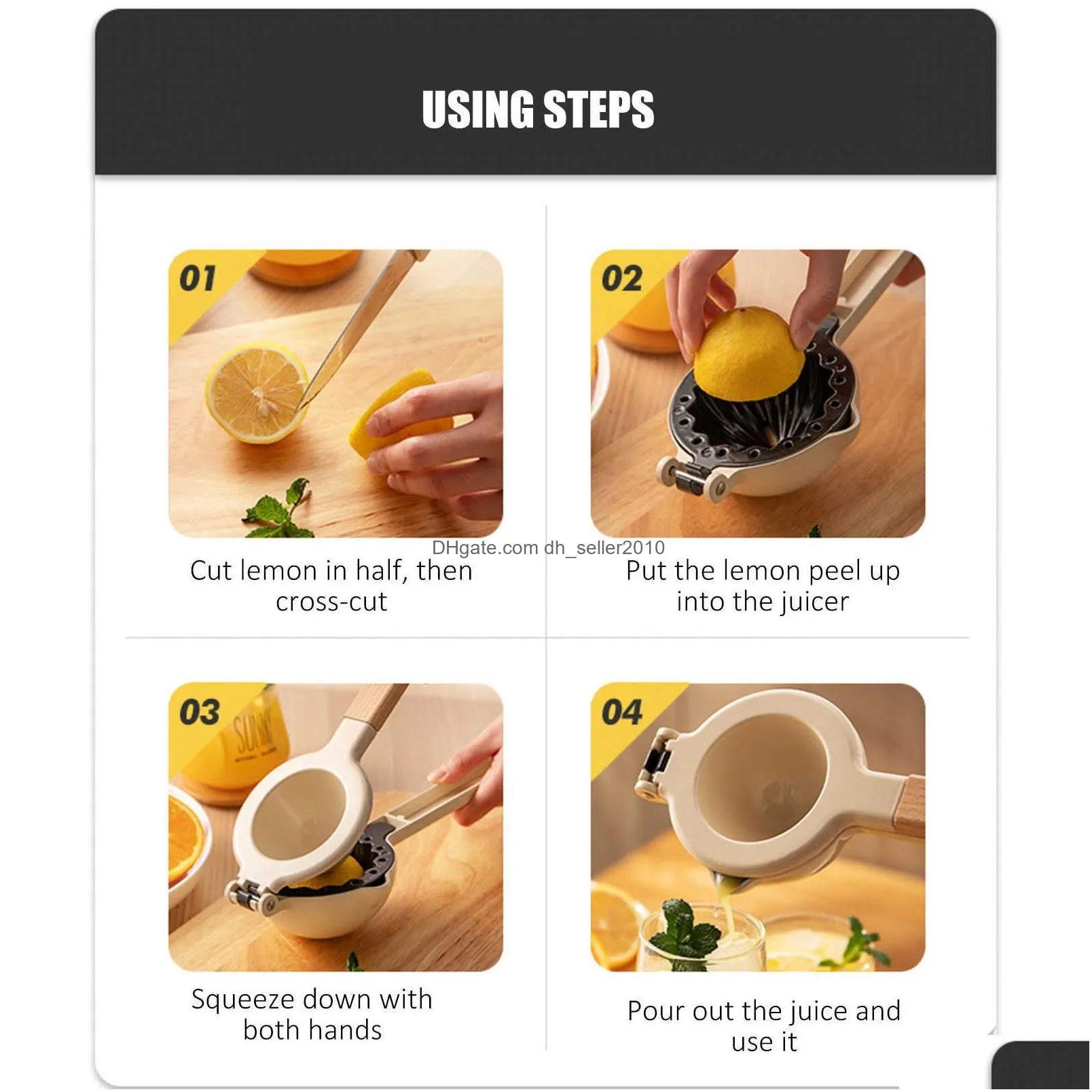 Baking & Pastry Tools New Manual Citrus Press Juicer Metal Juice Extractor Mini Food Blender Portable Lemon Squeezer Convenient Drop D Dhewp