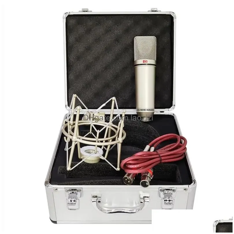 microphones u87 professional condenser microphone for recording podcast live gaming microphone kit with arm stand shock mount neuman