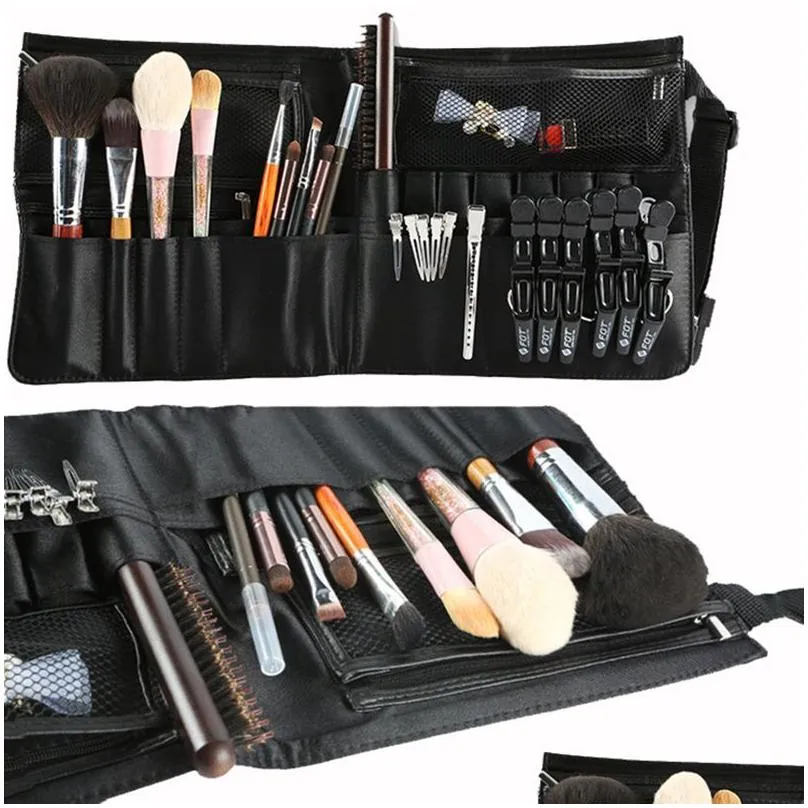 Makeup Tools Professional Bag Waist Women Cosmetic Brush With Belt Travel Brushes Organizer Waterproof Case 230314