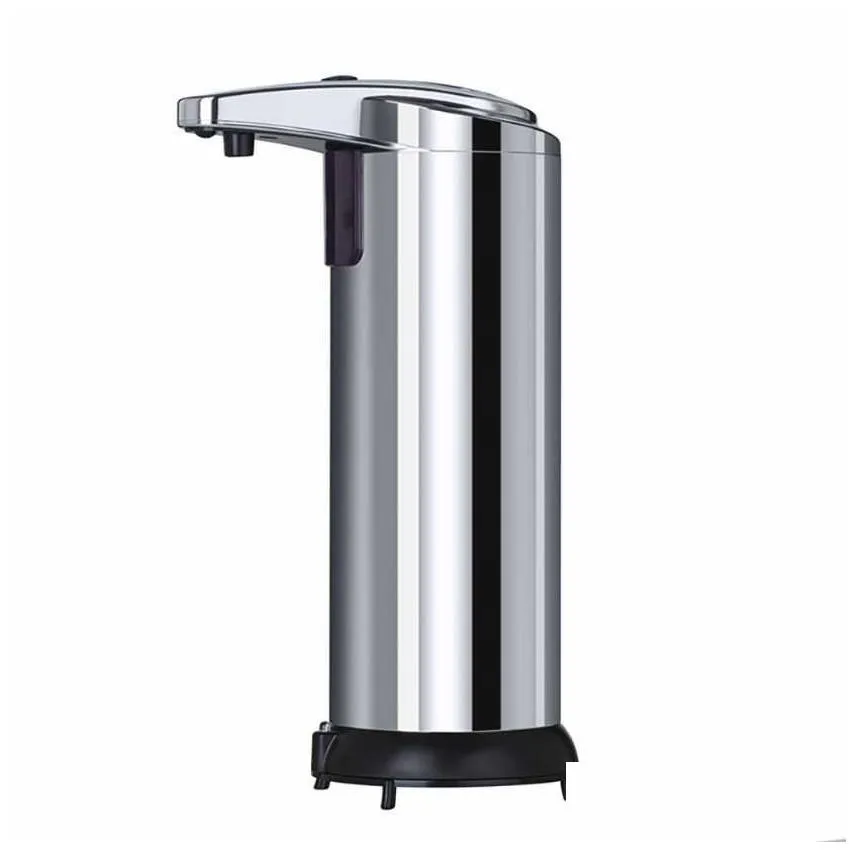 250ml Stainless Steel Automatic Soap Dispenser Infrared Sensor Soap Dispenser Touchless Sanitizer Dispenser For Bathroom Kitchen