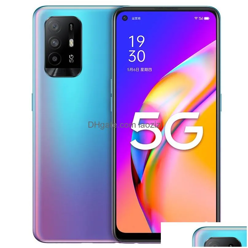 original  a95 5g mobile phone 8gb ram 128gb 256gb rom mtk dimensity 800u octa core 48.0mp 4310mah android 6.43 amoled full screen fingerprint id face smart cell