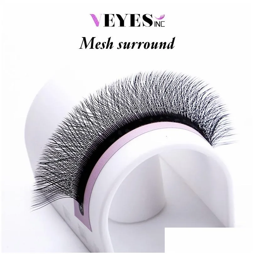 Makeup Tools Veyes Inc 6D W Shape Eyelash Extensions Veyelash Automatic Flowering Double Tips 3D Bloom Premade fans Soft Dense Individual