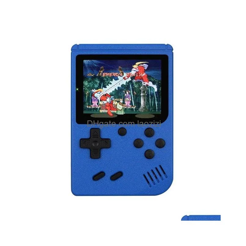 retro portable mini handheld video game console 8-bit 3.0 inch color lcd kids color game player built-in 400 games