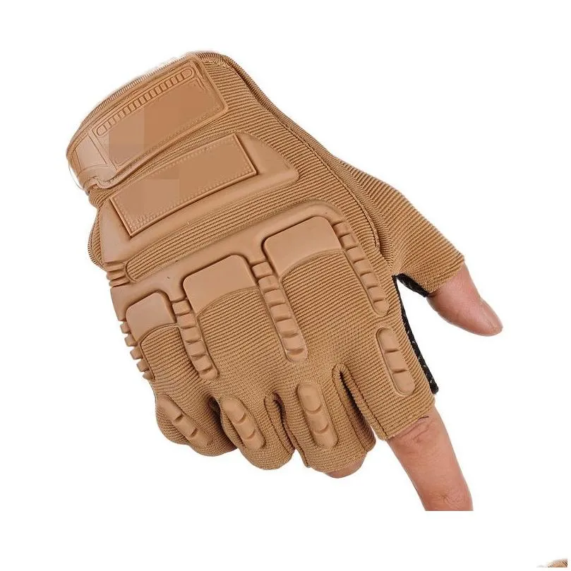 New Hard Knuckle Fingerless Half Finger Tactical Gloves Outdoor Cycling Mountaineering gloves