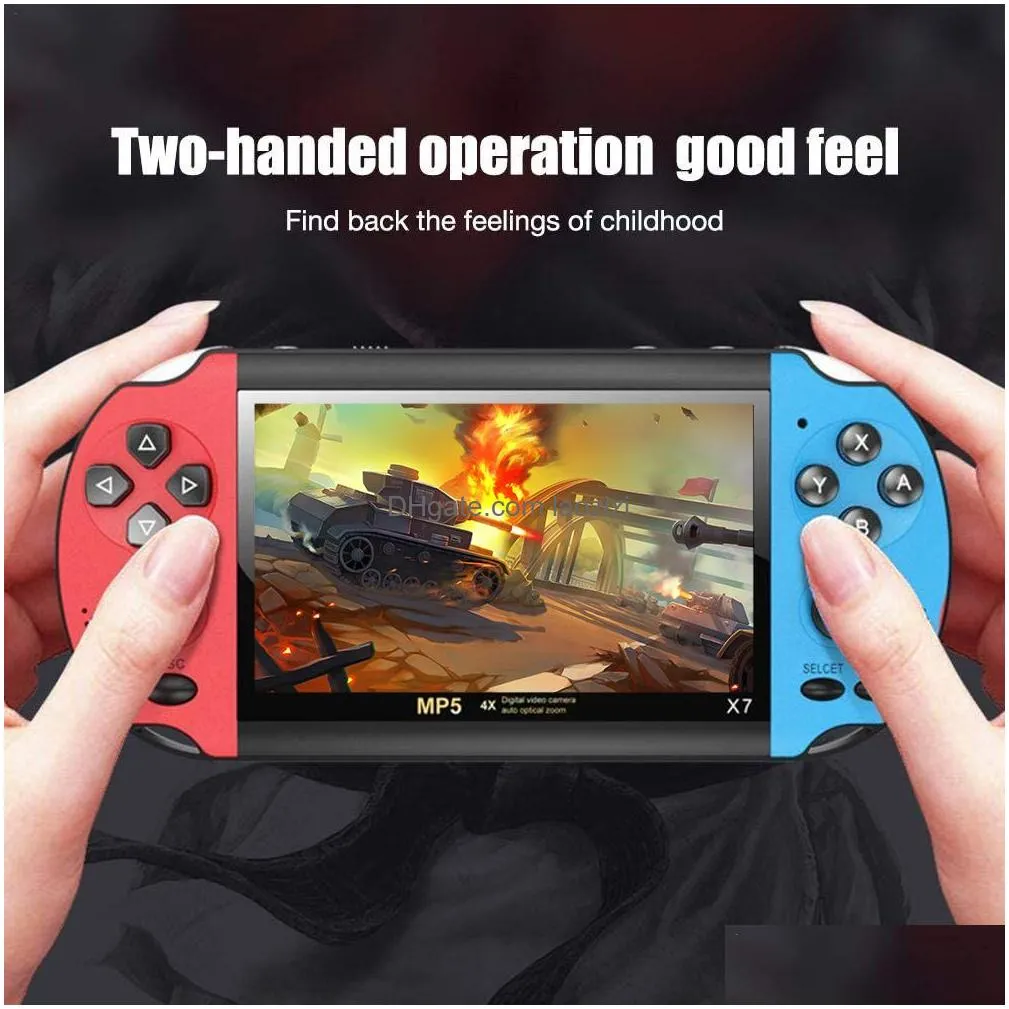 4.3 gba handheld game console x7 video player 300 retro lcd display controller for adults children