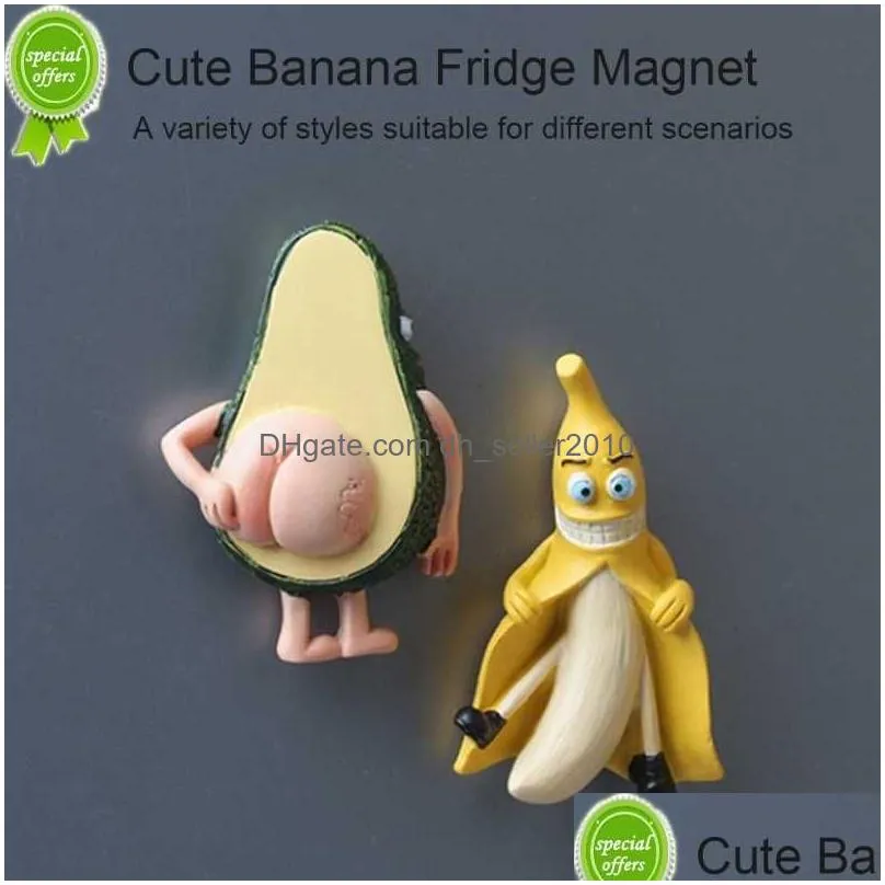 Baking & Pastry Tools New 29Ef Cute Refrigerator Magnet Fruit Banana And Avocado Whiteboard Home Decoration Interesting Drop Delivery Dhsfb