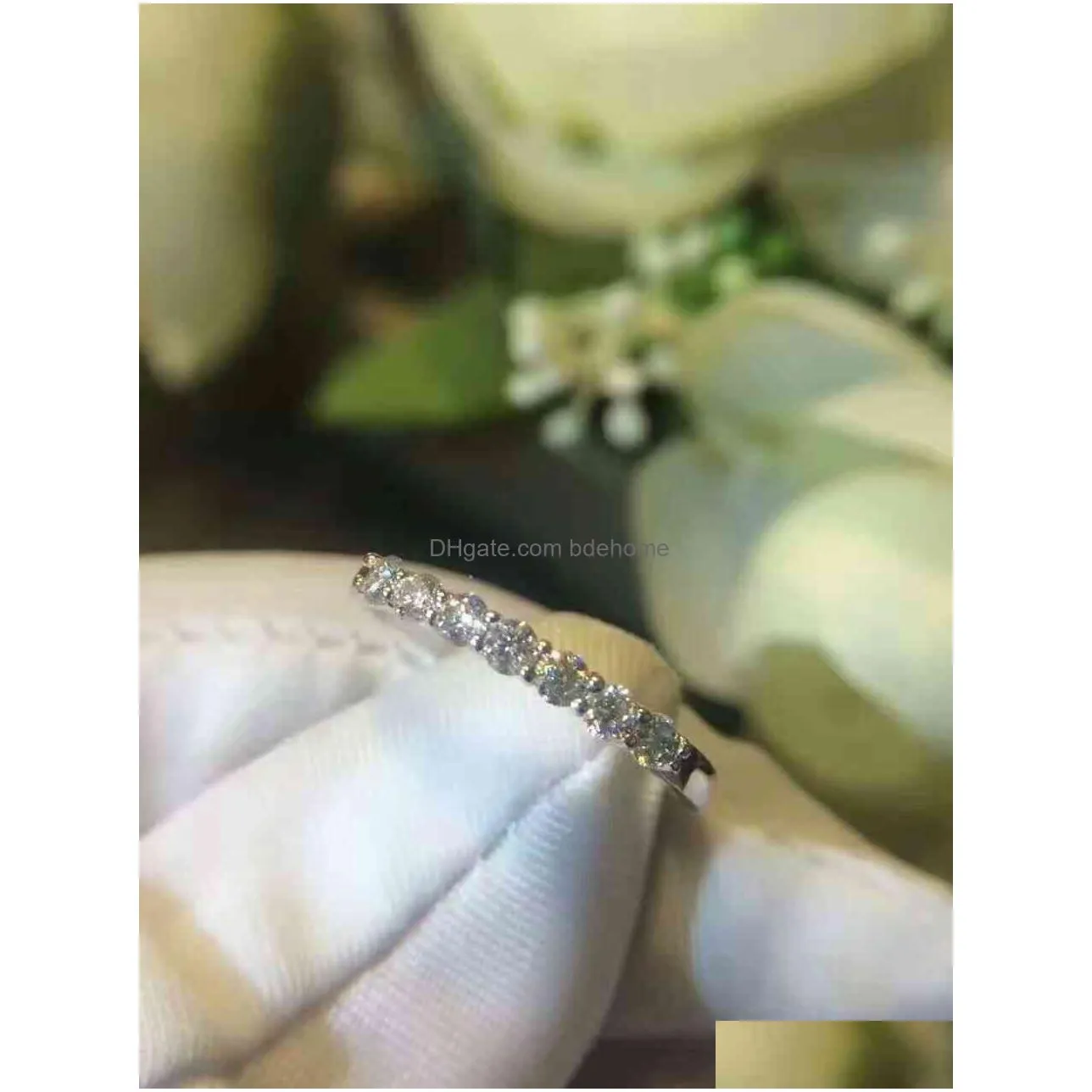 Cluster Rings Cluster Rings Lab Diamond Ring 925 Sterling Sier Jewelry Engagement Wedding Band For Women Bridal Statement Party Access Dhohu