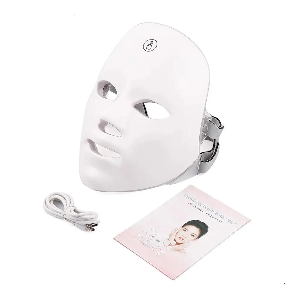 Face Care Devices Face Care Devices Device Pon Light Skincare Beautytherapy Led Mask Skin Beauty Therapy 7 Colors Anti Agning Tool 230 Dh7Su