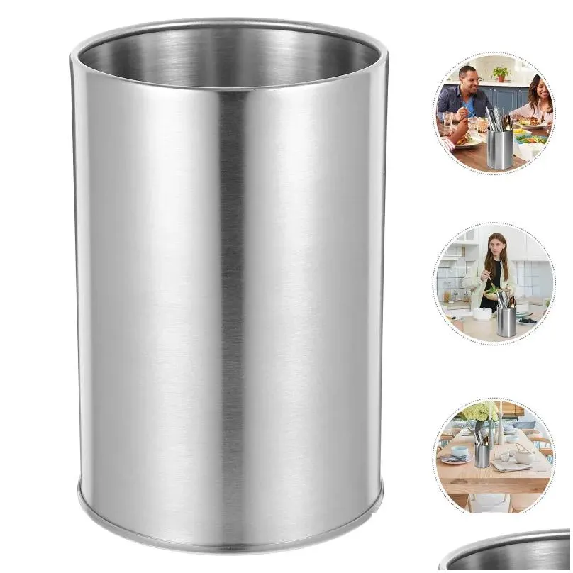 Storage Bottles Stainless Steel Utensil Holder Kitchen Cooking Organizer