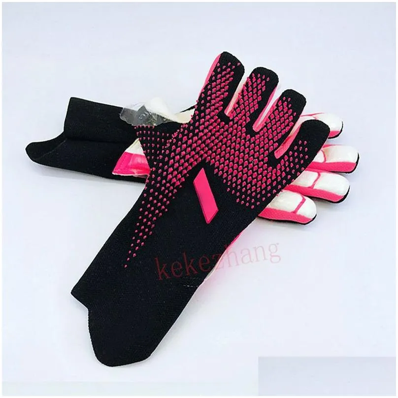 4MM Latex Goalkeeper Gloves no Finger Protection Thickened Soccer Goalie Gloves Professional Football Goalkeeper Gloves287g7650230