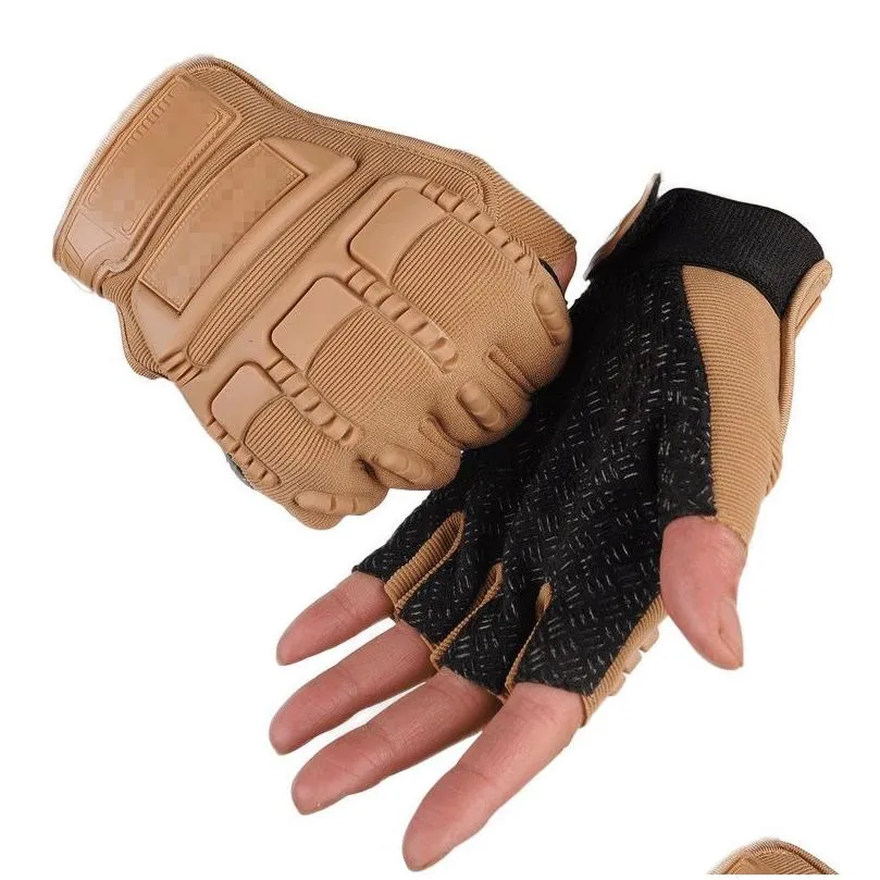 New Hard Knuckle Fingerless Half Finger Tactical Gloves Outdoor Cycling Mountaineering gloves