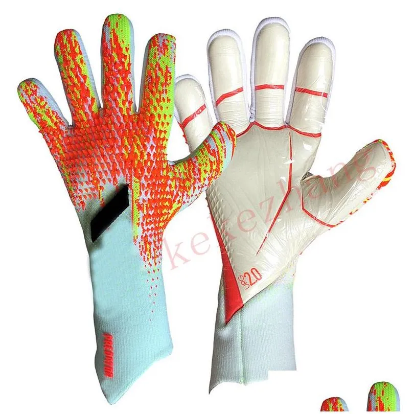 4MM Latex Goalkeeper Gloves no Finger Protection Thickened Soccer Goalie Gloves Professional Football Goalkeeper Gloves287g7650230